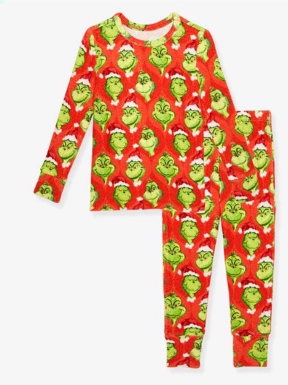 POSH PEANUT x Dr Seuss The Grinch Christmas Bamboo Pajama Set - 10-12